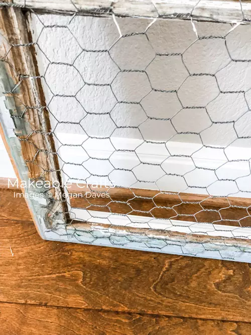 Repurpose Old Windows | Work your way around with your chicken wire