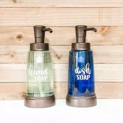 Decorating A Soap Dispenser with Vinyl