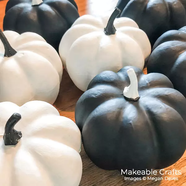 painting dollar store pumpkins | mix and match your stems