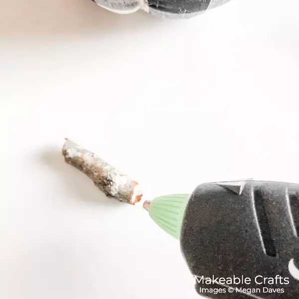 fabric pumpkins | hot glue stick
