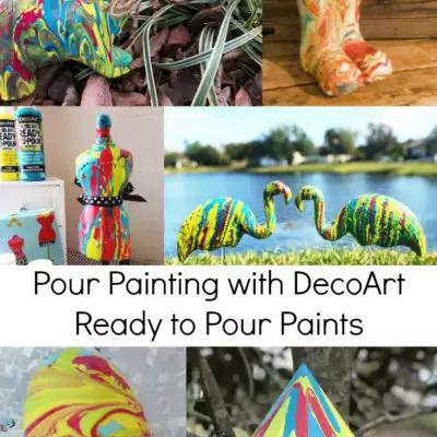 Lots of Pour Painting Ideas