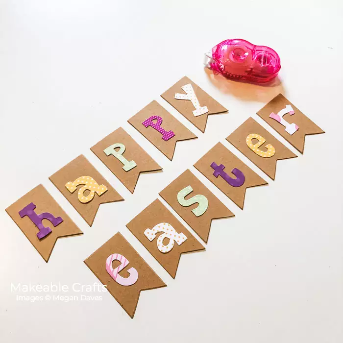 attaching your letters to your Easter banner