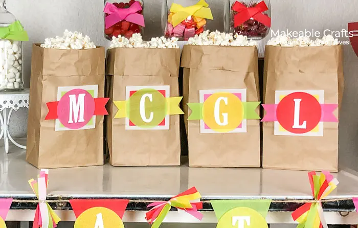 decorating your popcorn treat bags