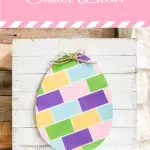 easter decor with painted eggs