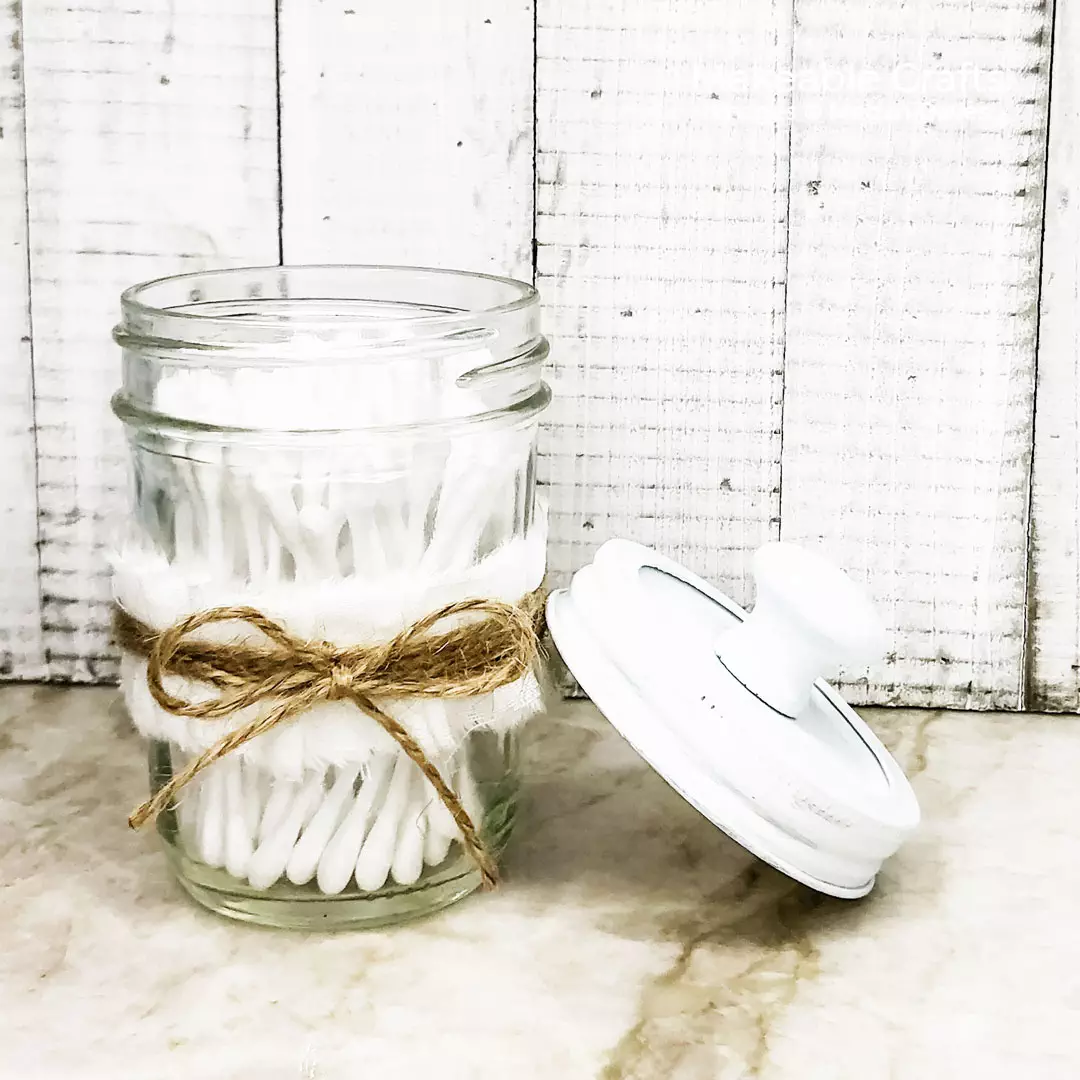 ADORABLE mini mason jars as recycled crafts storage - come see how to make your own!