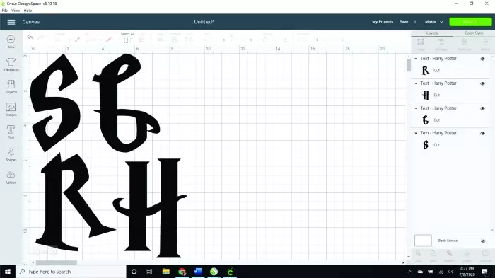 Use these letters in a Harry Potter font to create a fun banner in minutes!