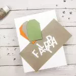 Card stock shapes and die cut letters to be used to make a DIY fall home decor accent sign