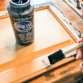 Old Cabinet Door Craft Ideas | paint parts of your cabinet black